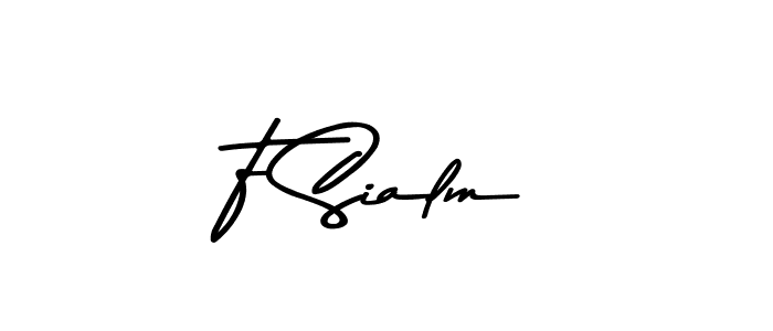 How to make F Sialm signature? Asem Kandis PERSONAL USE is a professional autograph style. Create handwritten signature for F Sialm name. F Sialm signature style 9 images and pictures png