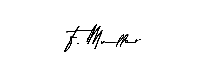 How to make F. Muller name signature. Use Asem Kandis PERSONAL USE style for creating short signs online. This is the latest handwritten sign. F. Muller signature style 9 images and pictures png