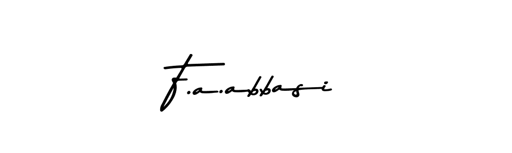 Create a beautiful signature design for name F.a.abbasi. With this signature (Asem Kandis PERSONAL USE) fonts, you can make a handwritten signature for free. F.a.abbasi signature style 9 images and pictures png