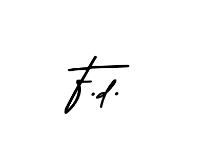 You should practise on your own different ways (Asem Kandis PERSONAL USE) to write your name (F.d.) in signature. don't let someone else do it for you. F.d. signature style 9 images and pictures png
