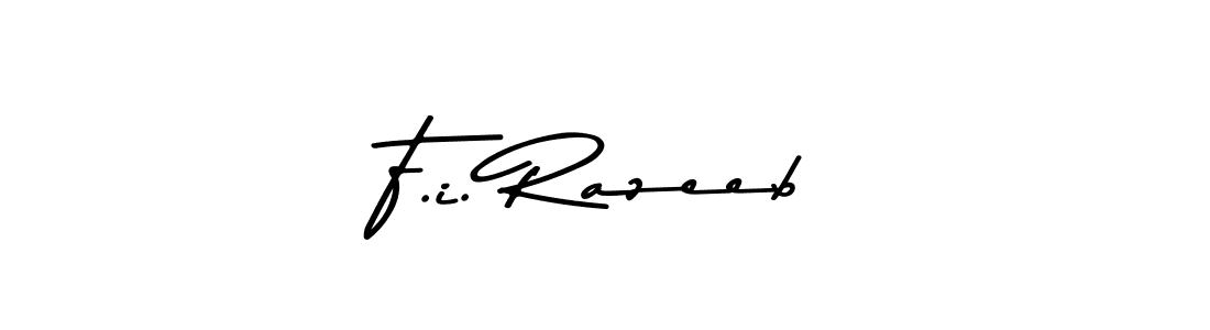 How to make F.i. Razeeb signature? Asem Kandis PERSONAL USE is a professional autograph style. Create handwritten signature for F.i. Razeeb name. F.i. Razeeb signature style 9 images and pictures png