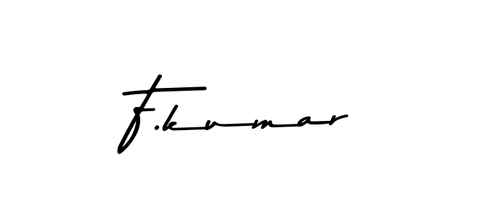 Create a beautiful signature design for name F.kumar. With this signature (Asem Kandis PERSONAL USE) fonts, you can make a handwritten signature for free. F.kumar signature style 9 images and pictures png