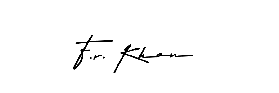 Asem Kandis PERSONAL USE is a professional signature style that is perfect for those who want to add a touch of class to their signature. It is also a great choice for those who want to make their signature more unique. Get F.r. Khan name to fancy signature for free. F.r. Khan signature style 9 images and pictures png