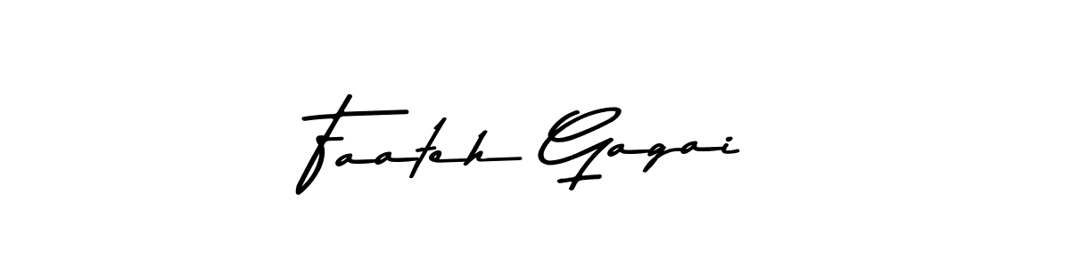 Use a signature maker to create a handwritten signature online. With this signature software, you can design (Asem Kandis PERSONAL USE) your own signature for name Faateh Gagai. Faateh Gagai signature style 9 images and pictures png