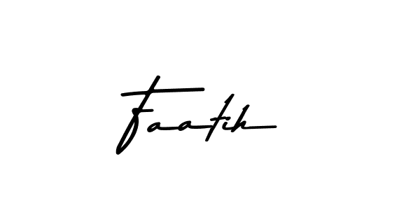 Use a signature maker to create a handwritten signature online. With this signature software, you can design (Asem Kandis PERSONAL USE) your own signature for name Faatih. Faatih signature style 9 images and pictures png