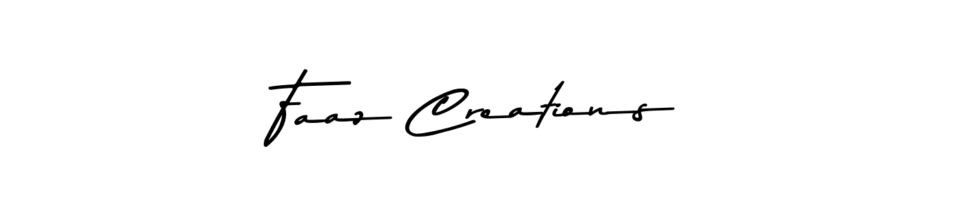 Design your own signature with our free online signature maker. With this signature software, you can create a handwritten (Asem Kandis PERSONAL USE) signature for name Faaz Creations. Faaz Creations signature style 9 images and pictures png