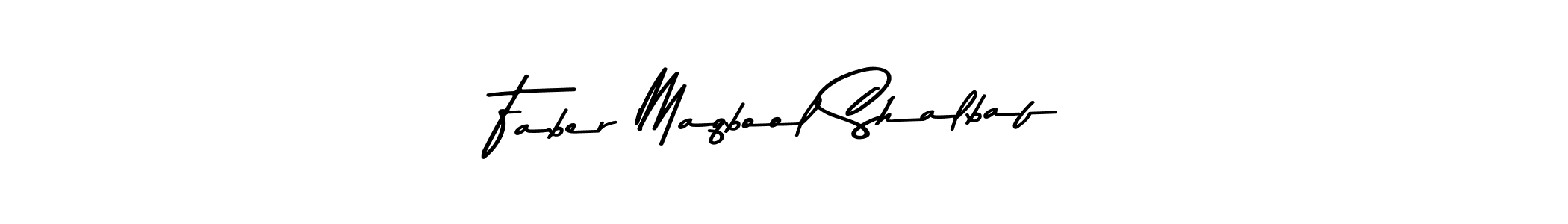 You should practise on your own different ways (Asem Kandis PERSONAL USE) to write your name (Faber Maqbool Shalbaf) in signature. don't let someone else do it for you. Faber Maqbool Shalbaf signature style 9 images and pictures png