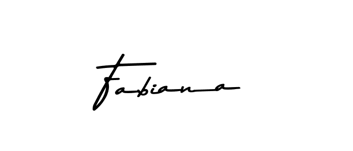 Create a beautiful signature design for name Fabiana. With this signature (Asem Kandis PERSONAL USE) fonts, you can make a handwritten signature for free. Fabiana signature style 9 images and pictures png