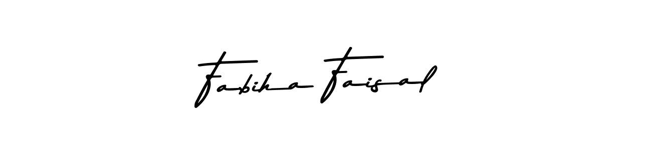 Use a signature maker to create a handwritten signature online. With this signature software, you can design (Asem Kandis PERSONAL USE) your own signature for name Fabiha Faisal. Fabiha Faisal signature style 9 images and pictures png