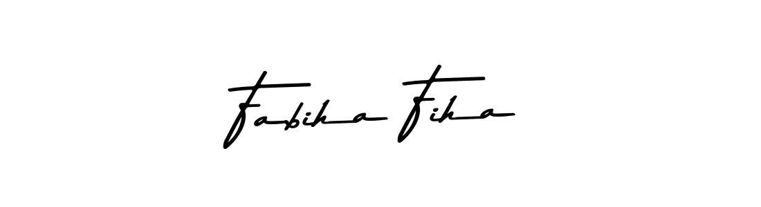 Design your own signature with our free online signature maker. With this signature software, you can create a handwritten (Asem Kandis PERSONAL USE) signature for name Fabiha Fiha. Fabiha Fiha signature style 9 images and pictures png
