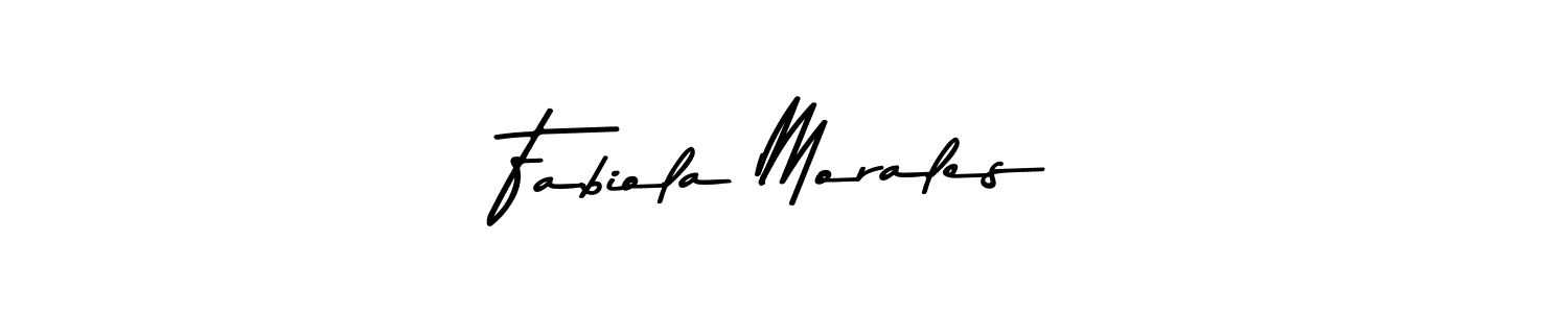 This is the best signature style for the Fabiola Morales name. Also you like these signature font (Asem Kandis PERSONAL USE). Mix name signature. Fabiola Morales signature style 9 images and pictures png
