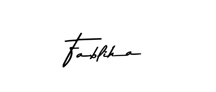 How to make Fabliha name signature. Use Asem Kandis PERSONAL USE style for creating short signs online. This is the latest handwritten sign. Fabliha signature style 9 images and pictures png