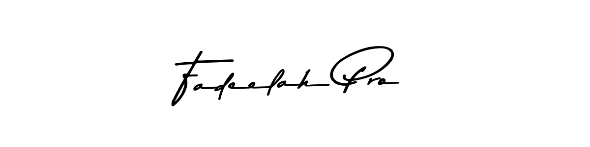 Design your own signature with our free online signature maker. With this signature software, you can create a handwritten (Asem Kandis PERSONAL USE) signature for name Fadeelah Pro. Fadeelah Pro signature style 9 images and pictures png