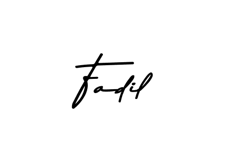 Create a beautiful signature design for name Fadil. With this signature (Asem Kandis PERSONAL USE) fonts, you can make a handwritten signature for free. Fadil signature style 9 images and pictures png