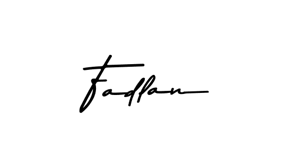 Create a beautiful signature design for name Fadlan. With this signature (Asem Kandis PERSONAL USE) fonts, you can make a handwritten signature for free. Fadlan signature style 9 images and pictures png