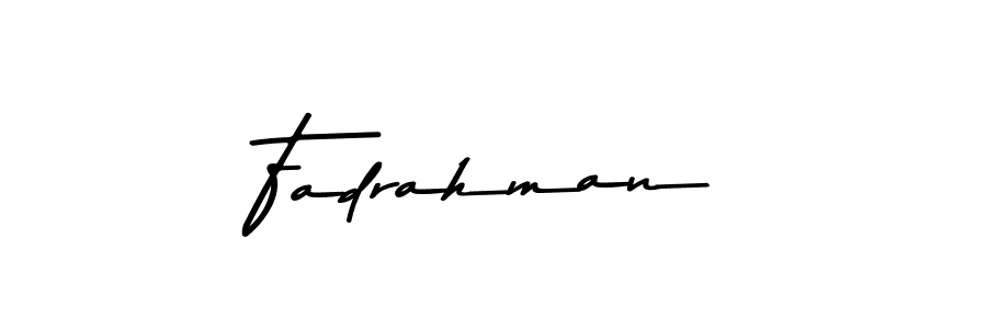 Design your own signature with our free online signature maker. With this signature software, you can create a handwritten (Asem Kandis PERSONAL USE) signature for name Fadrahman. Fadrahman signature style 9 images and pictures png