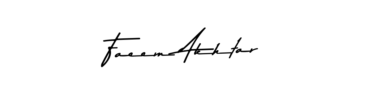 Make a beautiful signature design for name Faeem Akhtar. With this signature (Asem Kandis PERSONAL USE) style, you can create a handwritten signature for free. Faeem Akhtar signature style 9 images and pictures png