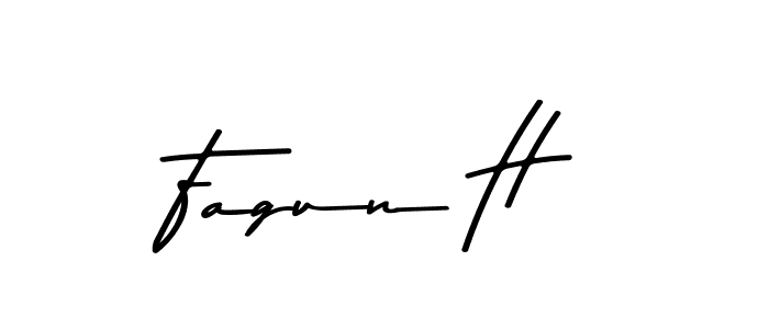 Design your own signature with our free online signature maker. With this signature software, you can create a handwritten (Asem Kandis PERSONAL USE) signature for name Fagun H. Fagun H signature style 9 images and pictures png
