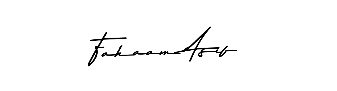 Make a beautiful signature design for name Fahaam Asif. With this signature (Asem Kandis PERSONAL USE) style, you can create a handwritten signature for free. Fahaam Asif signature style 9 images and pictures png