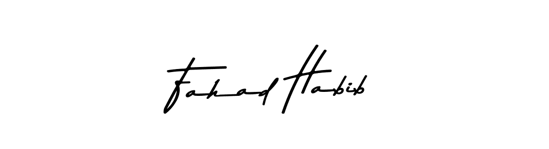 Design your own signature with our free online signature maker. With this signature software, you can create a handwritten (Asem Kandis PERSONAL USE) signature for name Fahad Habib. Fahad Habib signature style 9 images and pictures png