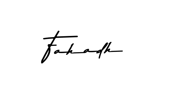 Make a beautiful signature design for name Fahadh. With this signature (Asem Kandis PERSONAL USE) style, you can create a handwritten signature for free. Fahadh signature style 9 images and pictures png
