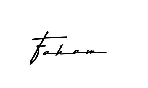 How to make Faham signature? Asem Kandis PERSONAL USE is a professional autograph style. Create handwritten signature for Faham name. Faham signature style 9 images and pictures png