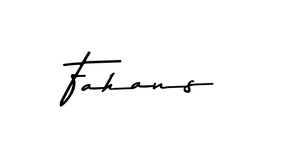 Create a beautiful signature design for name Fahans. With this signature (Asem Kandis PERSONAL USE) fonts, you can make a handwritten signature for free. Fahans signature style 9 images and pictures png