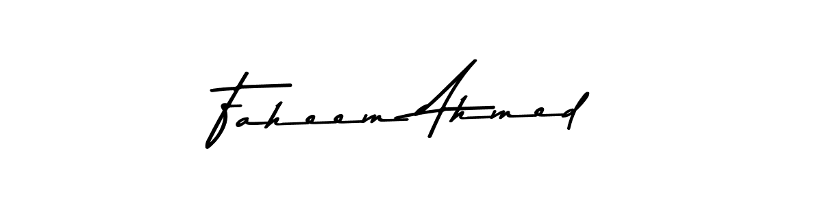 Design your own signature with our free online signature maker. With this signature software, you can create a handwritten (Asem Kandis PERSONAL USE) signature for name Faheem Ahmed. Faheem Ahmed signature style 9 images and pictures png