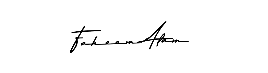 Create a beautiful signature design for name Faheem Alam. With this signature (Asem Kandis PERSONAL USE) fonts, you can make a handwritten signature for free. Faheem Alam signature style 9 images and pictures png