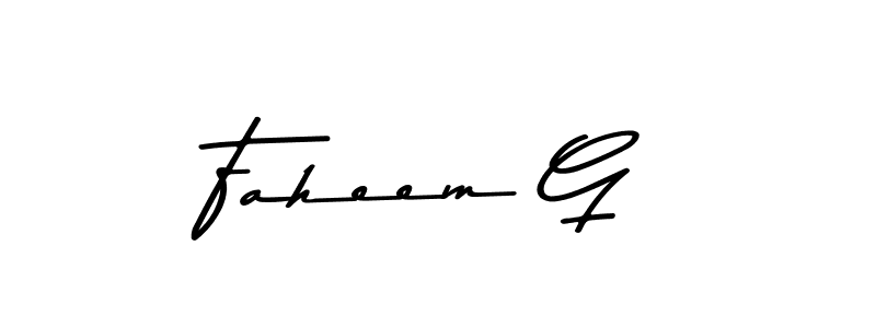 Also You can easily find your signature by using the search form. We will create Faheem G name handwritten signature images for you free of cost using Asem Kandis PERSONAL USE sign style. Faheem G signature style 9 images and pictures png