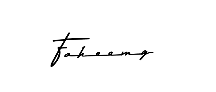 Create a beautiful signature design for name Faheemg. With this signature (Asem Kandis PERSONAL USE) fonts, you can make a handwritten signature for free. Faheemg signature style 9 images and pictures png