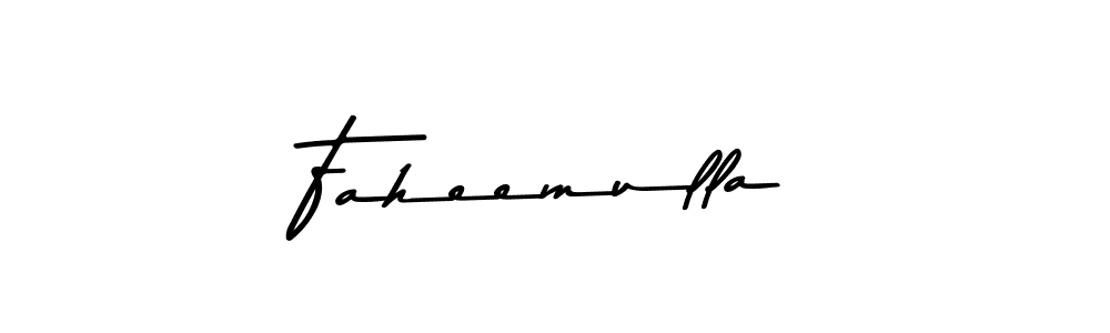 Create a beautiful signature design for name Faheemulla. With this signature (Asem Kandis PERSONAL USE) fonts, you can make a handwritten signature for free. Faheemulla signature style 9 images and pictures png