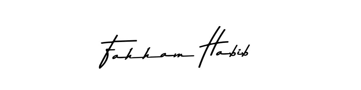 Make a beautiful signature design for name Fahham Habib. Use this online signature maker to create a handwritten signature for free. Fahham Habib signature style 9 images and pictures png