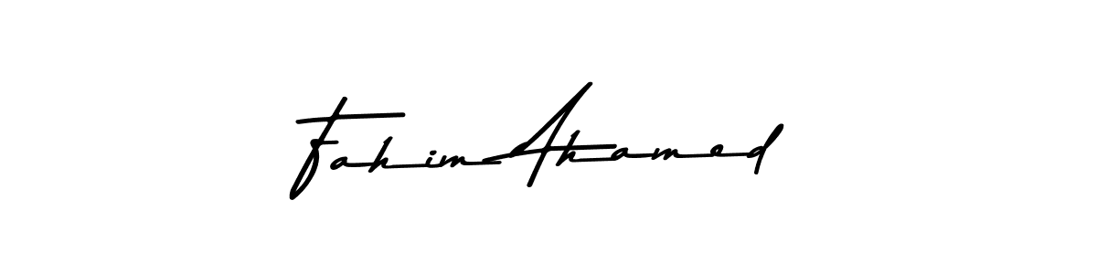 How to make Fahim Ahamed name signature. Use Asem Kandis PERSONAL USE style for creating short signs online. This is the latest handwritten sign. Fahim Ahamed signature style 9 images and pictures png