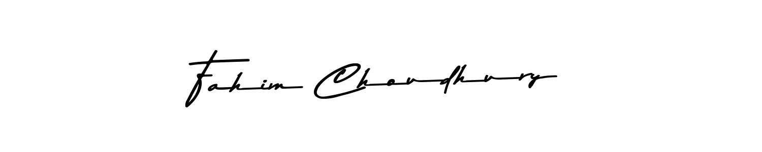 Create a beautiful signature design for name Fahim Choudhury. With this signature (Asem Kandis PERSONAL USE) fonts, you can make a handwritten signature for free. Fahim Choudhury signature style 9 images and pictures png