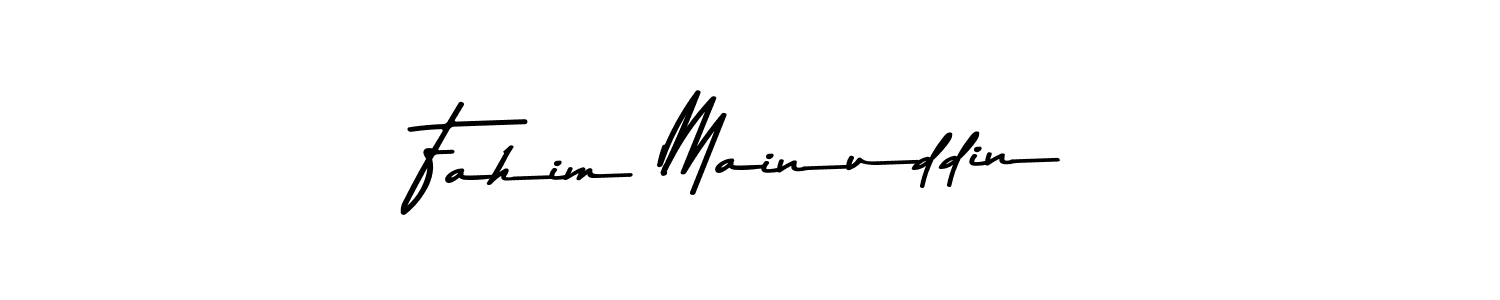 Use a signature maker to create a handwritten signature online. With this signature software, you can design (Asem Kandis PERSONAL USE) your own signature for name Fahim Mainuddin. Fahim Mainuddin signature style 9 images and pictures png