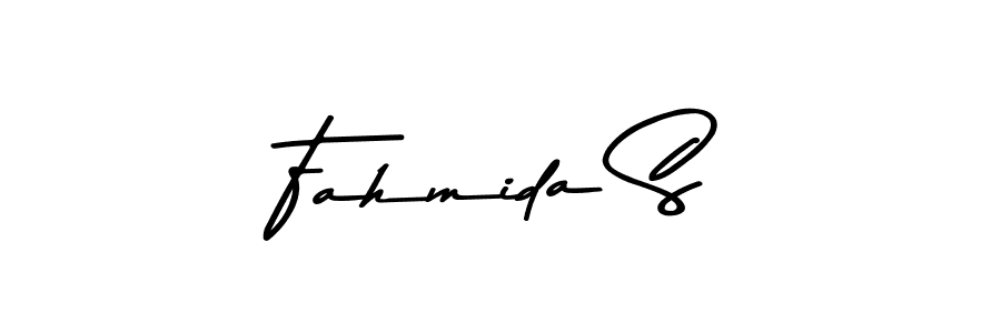 The best way (Asem Kandis PERSONAL USE) to make a short signature is to pick only two or three words in your name. The name Fahmida S include a total of six letters. For converting this name. Fahmida S signature style 9 images and pictures png