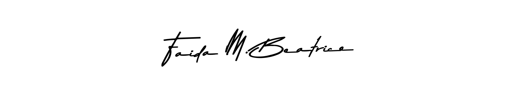 Use a signature maker to create a handwritten signature online. With this signature software, you can design (Asem Kandis PERSONAL USE) your own signature for name Faida M. Beatrice. Faida M. Beatrice signature style 9 images and pictures png