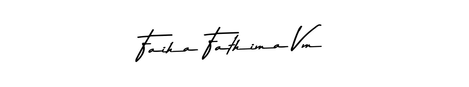 How to Draw Faiha Fathima Vm signature style? Asem Kandis PERSONAL USE is a latest design signature styles for name Faiha Fathima Vm. Faiha Fathima Vm signature style 9 images and pictures png