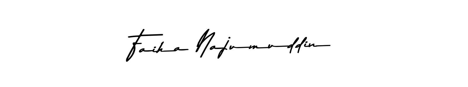 The best way (Asem Kandis PERSONAL USE) to make a short signature is to pick only two or three words in your name. The name Faiha Najumuddin include a total of six letters. For converting this name. Faiha Najumuddin signature style 9 images and pictures png