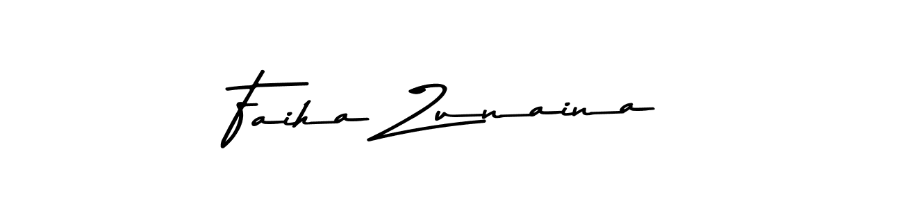 Create a beautiful signature design for name Faiha Zunaina. With this signature (Asem Kandis PERSONAL USE) fonts, you can make a handwritten signature for free. Faiha Zunaina signature style 9 images and pictures png