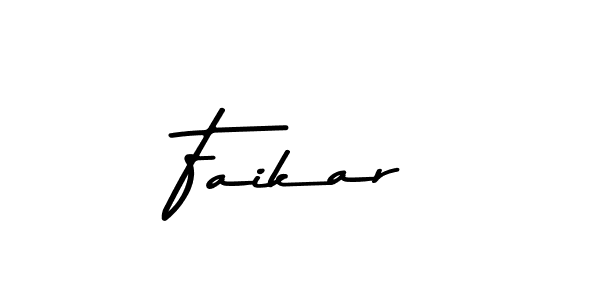 How to make Faikar name signature. Use Asem Kandis PERSONAL USE style for creating short signs online. This is the latest handwritten sign. Faikar signature style 9 images and pictures png