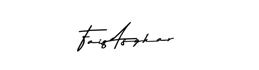 How to make Faiq Asghar name signature. Use Asem Kandis PERSONAL USE style for creating short signs online. This is the latest handwritten sign. Faiq Asghar signature style 9 images and pictures png