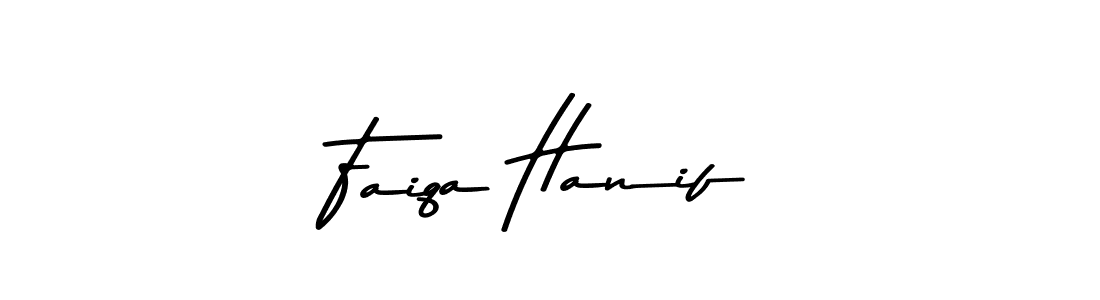 How to make Faiqa Hanif name signature. Use Asem Kandis PERSONAL USE style for creating short signs online. This is the latest handwritten sign. Faiqa Hanif signature style 9 images and pictures png