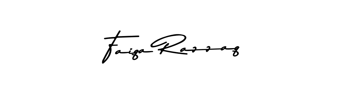 Make a beautiful signature design for name Faiqa Razzaq. With this signature (Asem Kandis PERSONAL USE) style, you can create a handwritten signature for free. Faiqa Razzaq signature style 9 images and pictures png