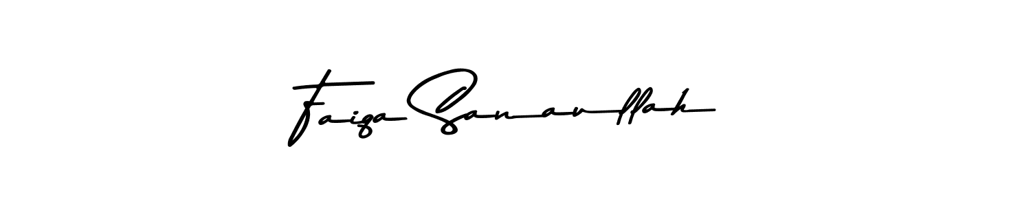 Make a beautiful signature design for name Faiqa Sanaullah. With this signature (Asem Kandis PERSONAL USE) style, you can create a handwritten signature for free. Faiqa Sanaullah signature style 9 images and pictures png