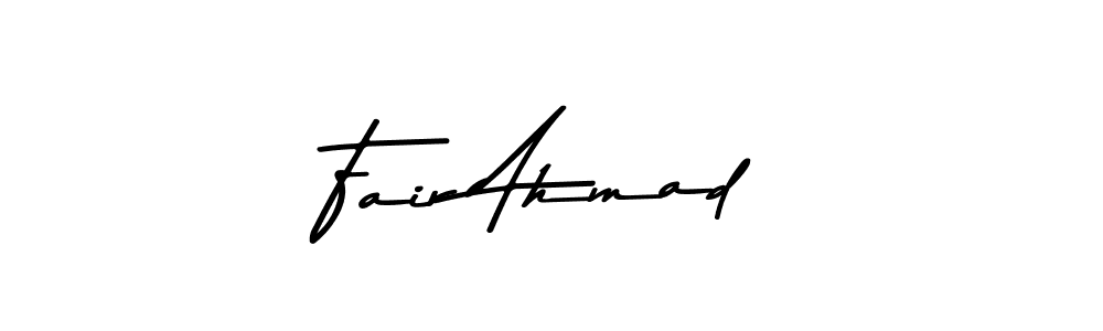 How to make Fair Ahmad name signature. Use Asem Kandis PERSONAL USE style for creating short signs online. This is the latest handwritten sign. Fair Ahmad signature style 9 images and pictures png