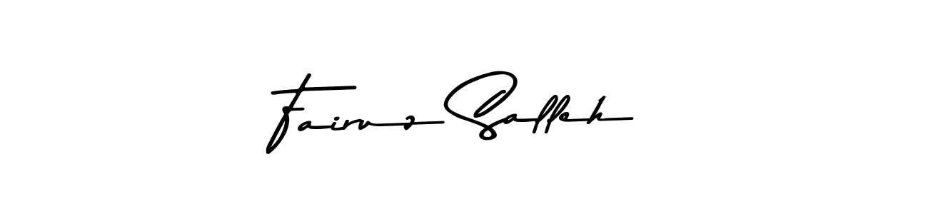 Create a beautiful signature design for name Fairuz Salleh. With this signature (Asem Kandis PERSONAL USE) fonts, you can make a handwritten signature for free. Fairuz Salleh signature style 9 images and pictures png