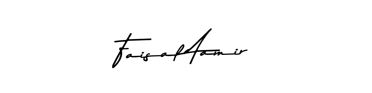 Create a beautiful signature design for name Faisal Aamir. With this signature (Asem Kandis PERSONAL USE) fonts, you can make a handwritten signature for free. Faisal Aamir signature style 9 images and pictures png