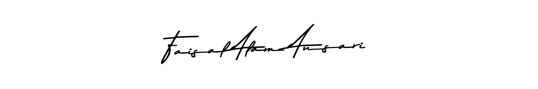 Create a beautiful signature design for name Faisal Alam Ansari. With this signature (Asem Kandis PERSONAL USE) fonts, you can make a handwritten signature for free. Faisal Alam Ansari signature style 9 images and pictures png